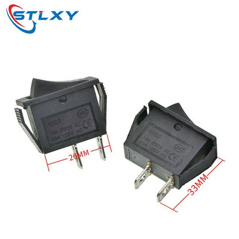 KCD3 로커 스위치 ON-OFF 2 위치 3 핀 전기 장비 조명 전원 포함 16A 250VAC/ 20A 125VAC