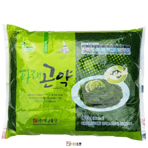 파래곤약 800g x 10개 100g당 12Kcal 파래분 함유 면사리 대용량 곤약, 10개, 800g