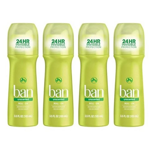 Ban Roll-On 벤 롤온 데오드란트 무향 103ml X 4펙, 4개