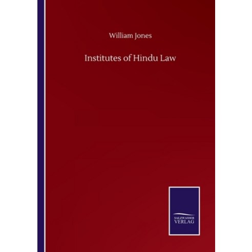Institutes of Hindu Law Paperback, Salzwasser-Verlag Gmbh