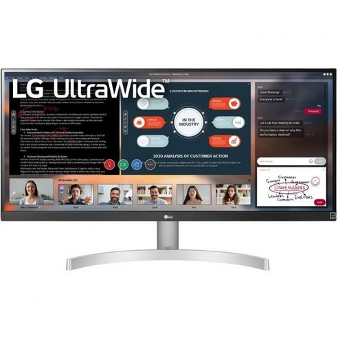 LG 울트라와이드 WFHD 29인치 FHD 1080p 컴퓨터 모니터 29WN600-W IPS with HDR 10 호환성 실버, 29-inch_75 Hz, 1개