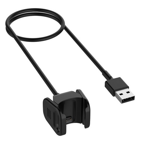 CondFun Fitbit Charge3 피트니스 트래커 손목 밴드 스마트 시계를위한 USB 충전 케이블, Black
