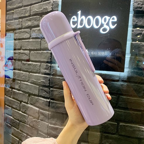 DFMEI 텀블러 여한판 휴대용 대용량 물컵 스테인리스 스틸 심플 인플루언서 홈 남 ins 컵, Hyuna Zizi 절연 컵 500ml, 컵