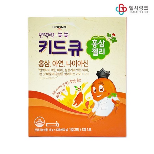 일동제약 키드큐 면역력 영양 홍삼젤리, 40개, 15g 홍삼/인삼 일동제약 키드큐 면역력 영양 홍삼젤리, 40개, 15g 홍삼/인삼