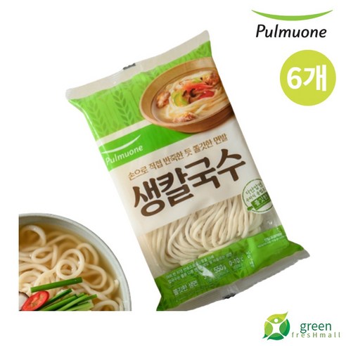 풀무원 생칼국수 550g 4인분, 6개