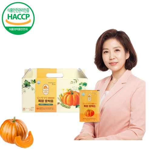 김소형 원방 호박즙 100% 국산 전남 6가지 원료 배합 식약처 인증 HACCP, 1개, 2.4L