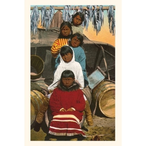 (영문도서) Vintage Journal Five Indigenous Alaskan Children Sitting on Barrels Paperback, Found Image Press, English, 9781669524960