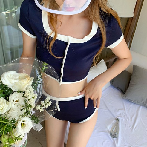 비키니, 청색, M