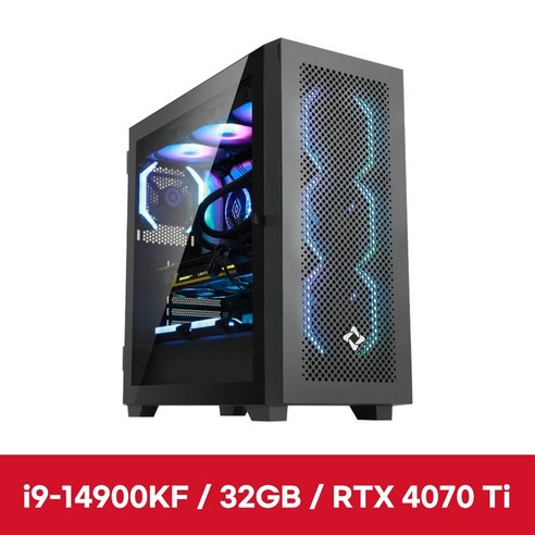 이엠텍 레드빗 PC HERO – I9NA02 (I9-14900KF/RTX4070Ti/32GB(16Gx2)/NVMe1TB)