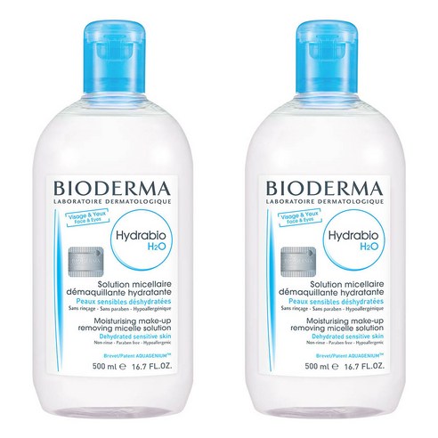 바이오더마 하이드라비오 클렌징워터 500ml x 2개입 h2o 대용량 페이셜 클린싱 코스트코 저자극 클렌저 세안수, 2개