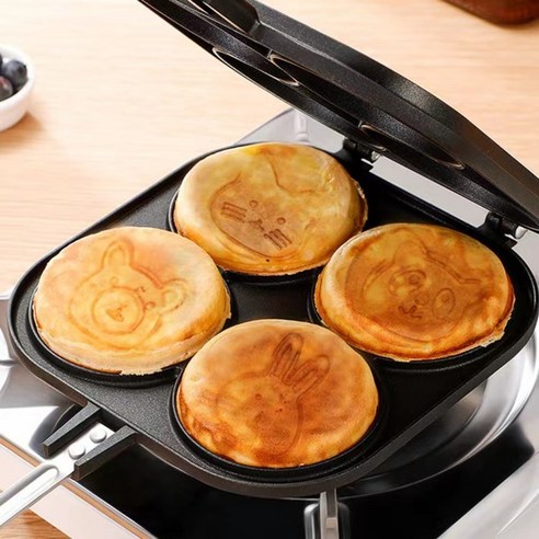 4구 양면 프라이팬 하나로 맛있는 홈베이킹을 간편하게!