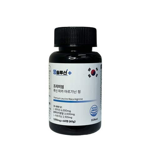 영솔루션 산양유 단백질 프리미엄 류신 마카 아르기닌 정 1 000mg, 1개, 60정