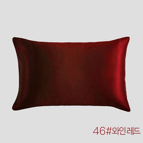 머리카락과 피부를 위한 실크 베갯잇 - 21 Momme 600 스레드 카운트 100% 뽕나무 실크 침대 베갯잇(숨겨진 지퍼 포함) 1팩 퀸 사이즈 베개 케이스 화이트, 46#와인 레드