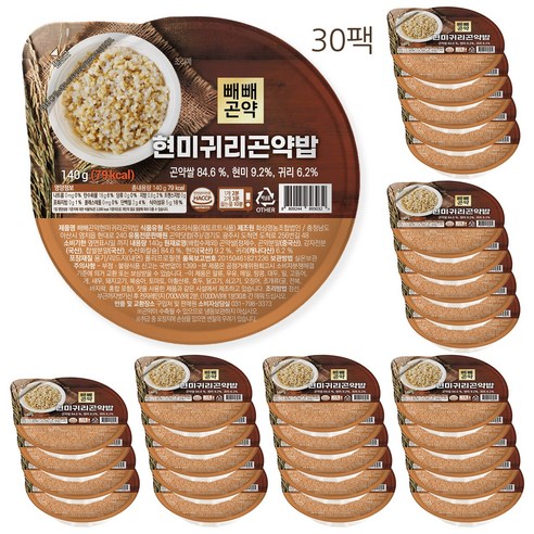 빼빼곤약 100g당 56kcal 현미귀리곤약밥 140g x 10팩, 10개