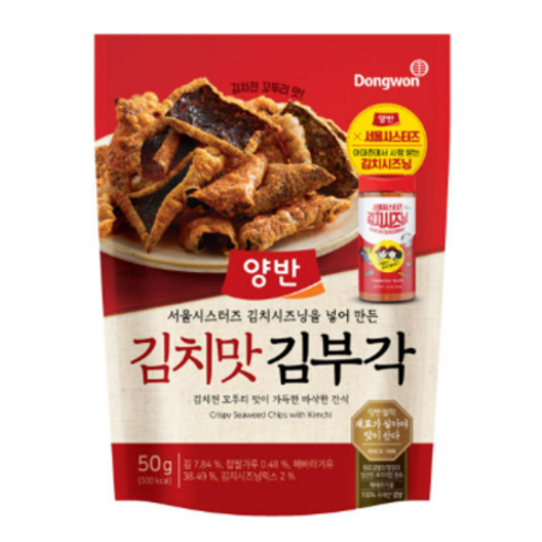 동원 양반 김치맛 김부각 50g, 95개