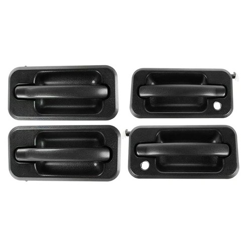 노 브랜드 4 pcs 외부 도어 핸들 세트 자동차 부품 2003-2009 험머 h2 블랙 질감 131609870457