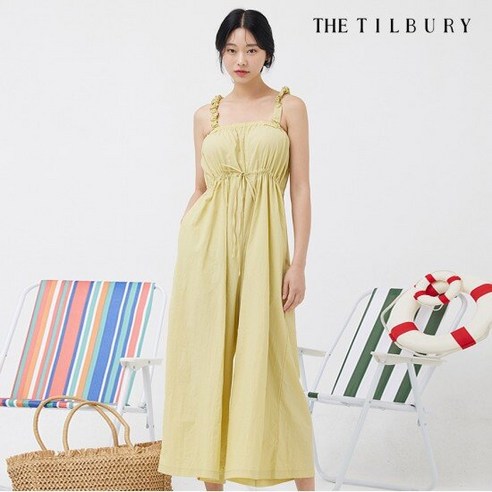 (더틸버리) 밴딩 스트랩 슬리브리스 점프 수트 TN7N0OP14 230047