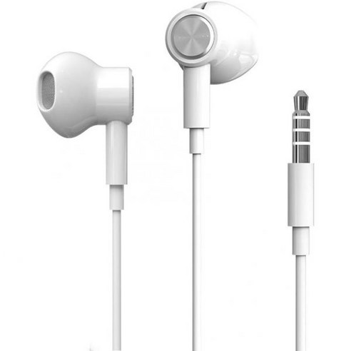 Tangostu 맨투맨 유선 줄꼬임방지 이어폰 게이밍 최고음질 Wired Earbuds Noise Isolating In-Ear Headphones Earphones with, White