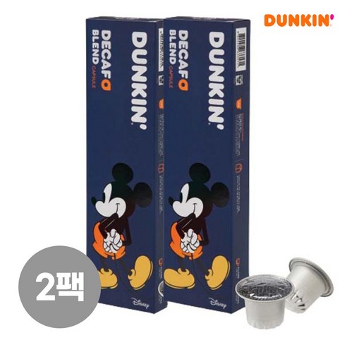 던킨 캡슐커피 디즈니 디카페인 5g 40개 (20개입*2개), 20개입, 2개, 100g