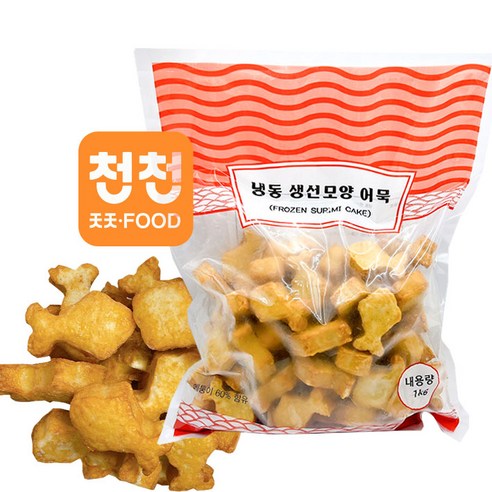 [천천중국식품]수입 냉동 생선모양 어묵 중국 어두부 1KG, 1개