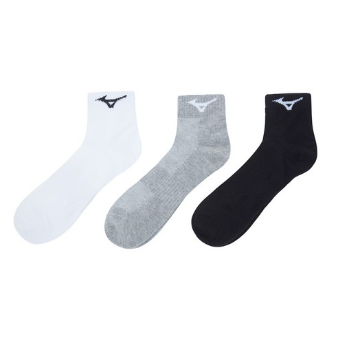 미즈노 양말 3족 선물세트 33YX210601, 23~25, MZ-33YX210601-00