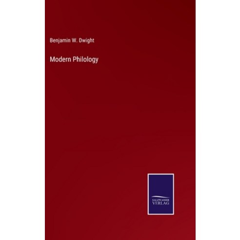 (영문도서) Modern Philology Hardcover, Salzwasser-Verlag, English, 9783375106256