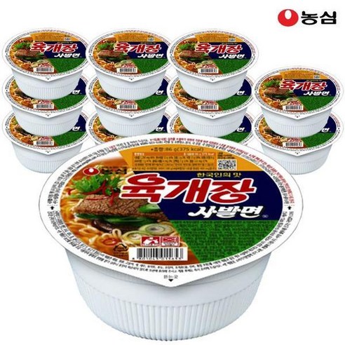 농심육개장사발면 86g x 12개