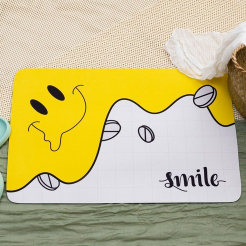 세어구트 굿스마일 빨아쓰는 규조토 발매트 40*60cm, smile_butter