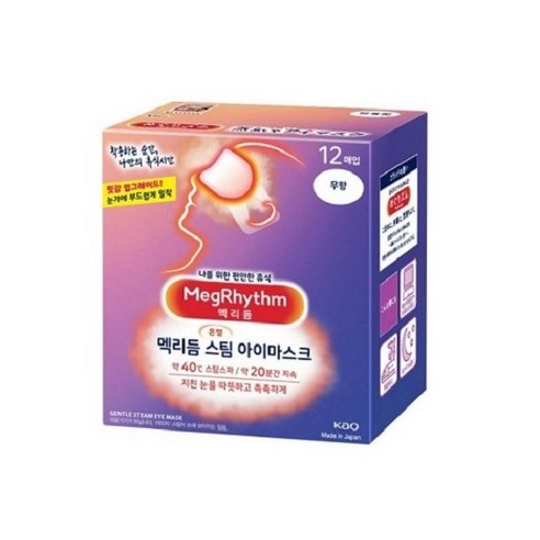 멕리듬 스팀 아이마스크 무향, 12매입, 3개