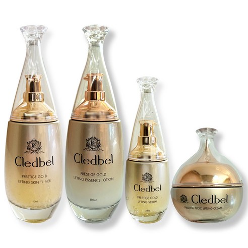 찬란한 금빛, 시간을 멈추는 마법: 끌레드벨 프레스티지 골드 리프팅 기초 4종 세트 리뷰 끌레드벨