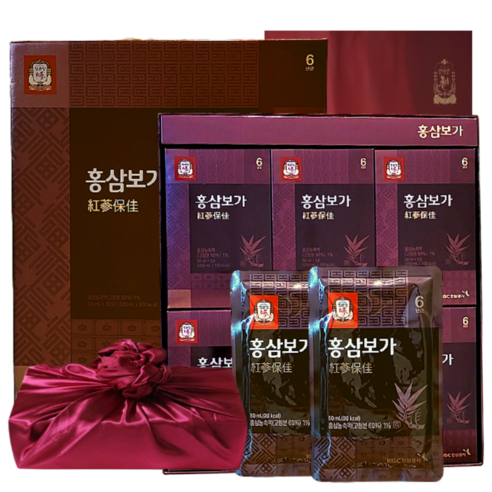 정관장 6년근 홍삼보가(홍삼 녹용함량)30포 1500ml+쇼핑백 가정의달 추석 설 명절 선물세트(보자기포함) 1개, 1세트
