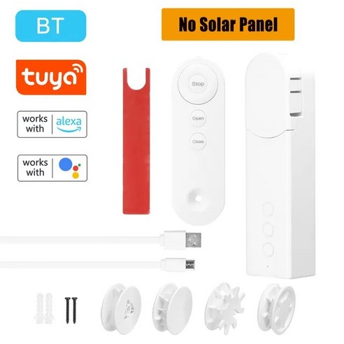 스마트 전동블라인드 모터 Tuya TM616EGWTSmart 체인 롤러 풀 비드 커튼 알렉사 구글 홈 전기, EU Plug, 9.Type3 BT Control - EU Plug