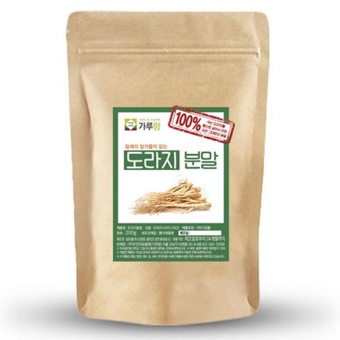 가루랑 100% 국산 도라지분말 선식 200g 묶음, 3개