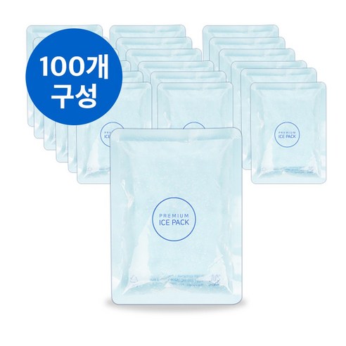 아이스원 젤아이스팩 완제품 (8X11.5)도시락 베이킹 냉찜질 보냉팩 업소용, 100매입, 100개