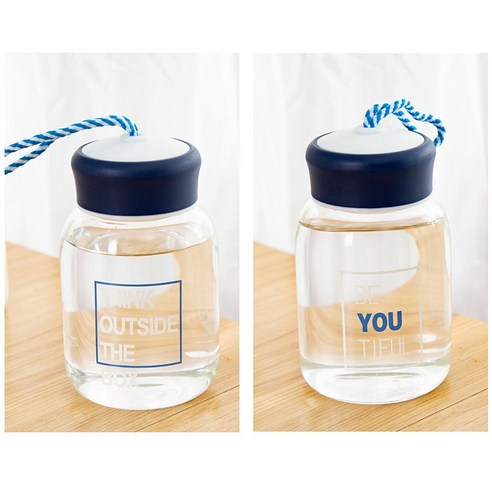 러블리 내열 유리 물컵 350ml, think