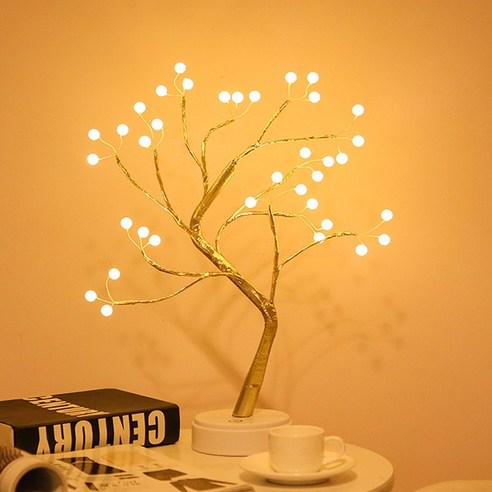 치프몰 LED 자작나무 트리 조명 50cm 10종, 소형 72구(웜화이트) 금색 나무+나뭇잎