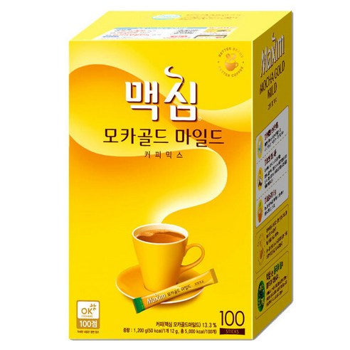 맥심 모카골드 커피믹스 100T, 1개, 100개입, 12g