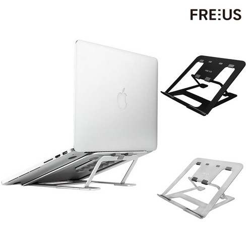 프리어스 노트북 접이식 휴대용 거치대 FRUS-LS1, 블랙, 1개