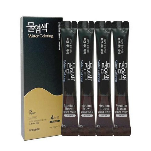씨드비 물염색 시즌2 프리미엄 씨비드 새치 커버 수작 시드비 1박스, NEW 씨드비 비건 물염색 다크브, 1개