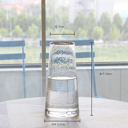 DFMEI 북유럽 유리 꽃병 투명 차가운 패턴 거실 꽃꽂이 로즈 릴리 꽃 말린 꽃 가정 꽃 장식품, 115240(투명) 스케치"