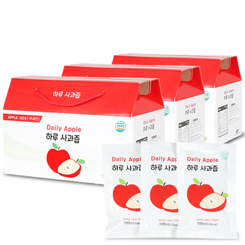 하루건강 하루 사과즙, 90개, 100g
