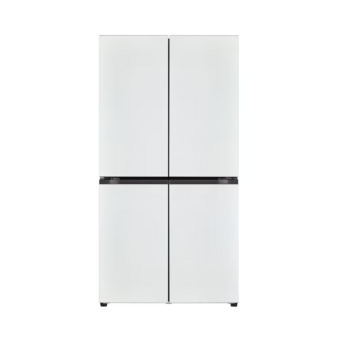 [색상선택형] LG전자 디오스 오브제컬렉션 4도어 냉장고 메탈 870L 방문설치 화이트(상)화이트(하), t873MWW012 섬네일