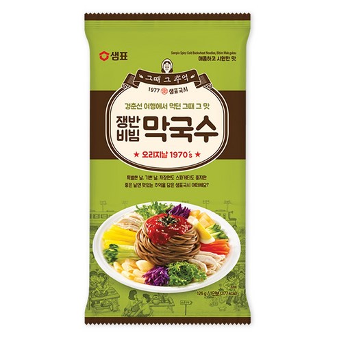 샘표 쟁반비빔 막국수, 126g, 5개