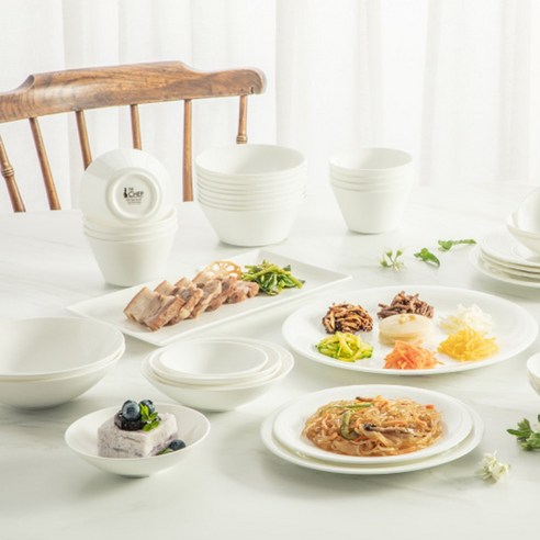 섬세한 식탁을 완성하는 한국도자기 더셰프 화이트 라운드 공기