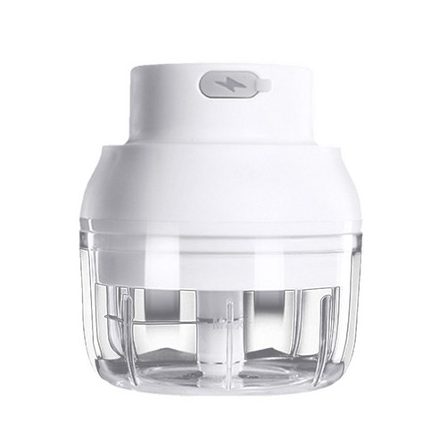 Deoxygene 100ml 미니 USB 무선 전기 마늘 으깨기 프레스 민서 야채 칠리 고기 분쇄기 식품 쵸퍼 주방 도구-A, 하얀색