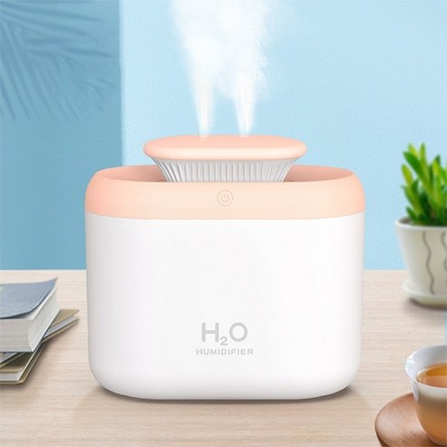 Fowod 초음파 가습기 무드등 3300ml, 분홍색