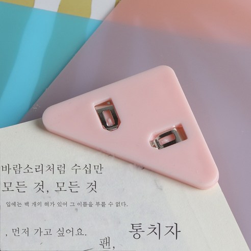 ZZJJC 플라스틱 자투리 클램프 투명문제지 자료 클립봉지 옆 삼각집 문구장미끼다, 실색분말, 상자