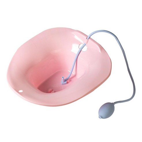 회음부 치료를위한 접이식 좌욕 변기 화장실 의자 관리 분지 회음부 담그기 산후 치질 임산부, 분홍, 40x37x15cm, PP 플라스틱