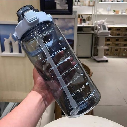 MEIISEO대용량 스포츠 물통 다기능 물병 휴대용 스포츠 물통 대용량 보온병, 하늘색