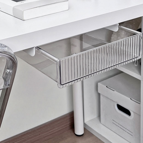 슬라이딩 히든 서랍 책상 밑 정리함 틈새 수납장, 상세페이지 참조, 중형